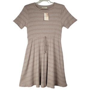 A Beautiful Soul Women's NWT 10/12 Knit Dress Short Sleeve A-Line Knee Length